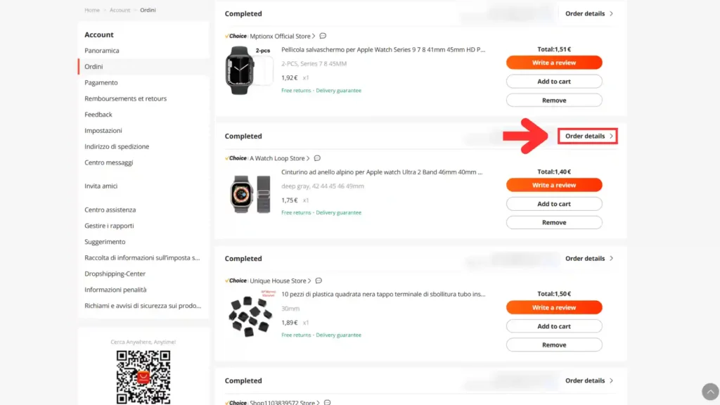 Come fare un reso AliExpress e come richiedere il rimborso 3 come richiedere rimborso aliexpress order details