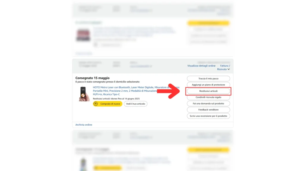 Come fare un reso Amazon e come richiedere il rimborso 3 come fare reso amazon step 1