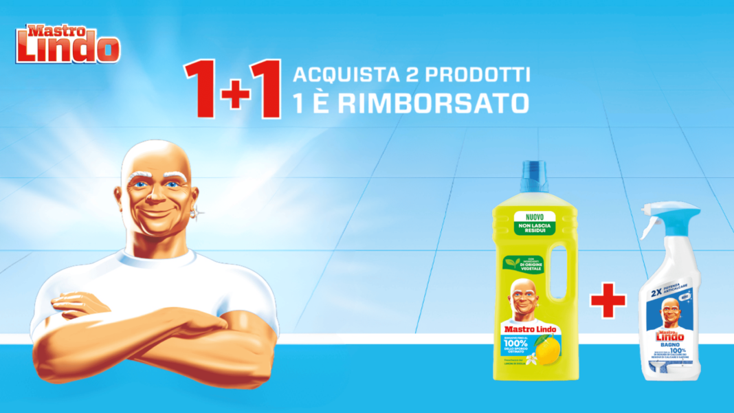 Immagine di due prodotti Mastrolindo pronti per l'offerta Cashback 1+1 con rimborso.