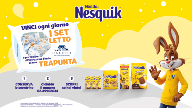 Concorso Nesquik: Vinci un set letto e una trapunta Caleffi!