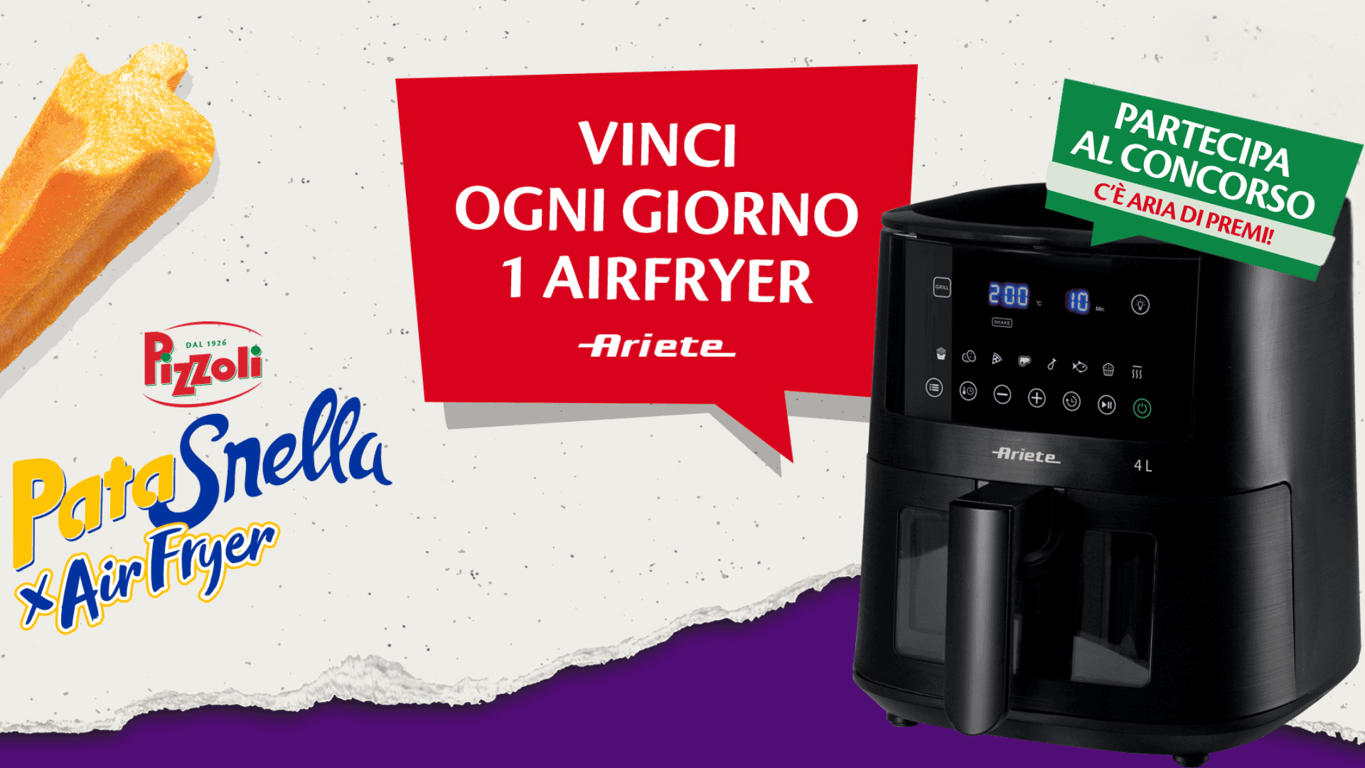 Concorso Patasnella: Vinci una friggitrice ad aria Ariete! 1 Concorso Patasnella - Vinci una friggitrice ad aria Ariete!