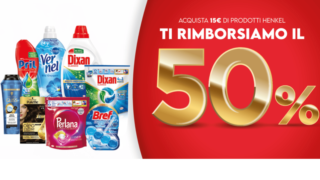 Ottieni il Cashback Henkel e il Rimborso sui tuoi Acquisti dei Prodotti Dixan, Bio Presto, Perlana e Altri