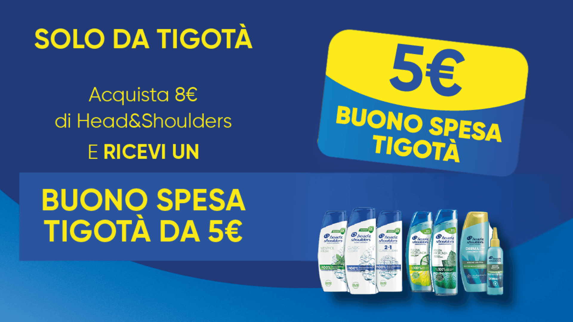 Buono Spesa Tigotà: Acquista Head & Shoulders e ricevi un buono spesa da 5€! 1 Buono Spesa Tigotà Acquista Head & Shoulders e ricevi un buono spesa da 5€!
