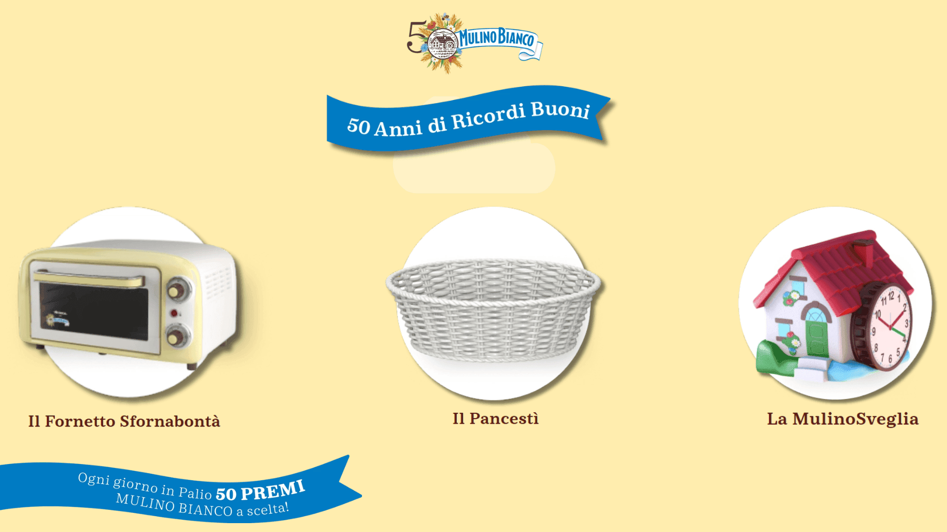 Concorso Mulino Bianco "50 anni di ricordi buoni": Vinci premi esclusivi! 1 Concorso Mulino Bianco 50 anni di ricordi buoni