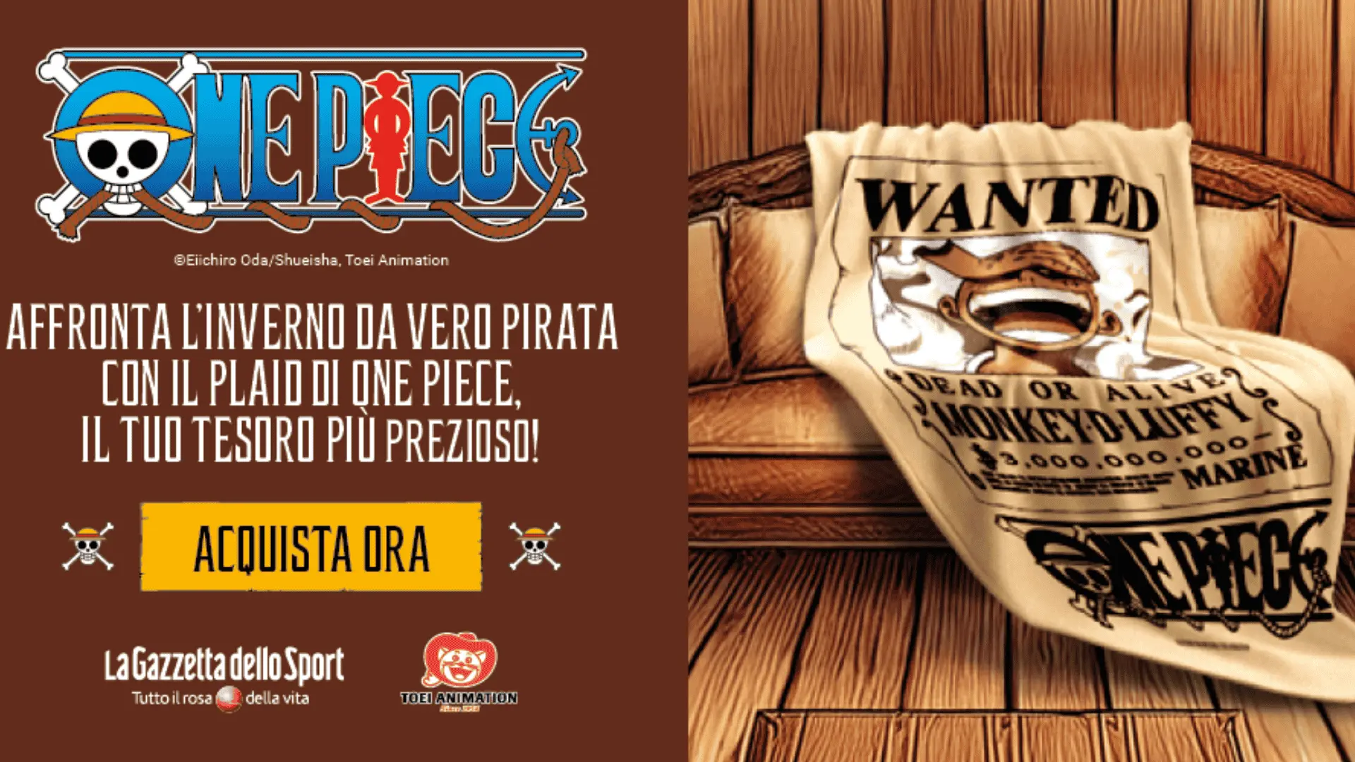Arriva in Edicola il Plaid One Piece: Scorte limitate!