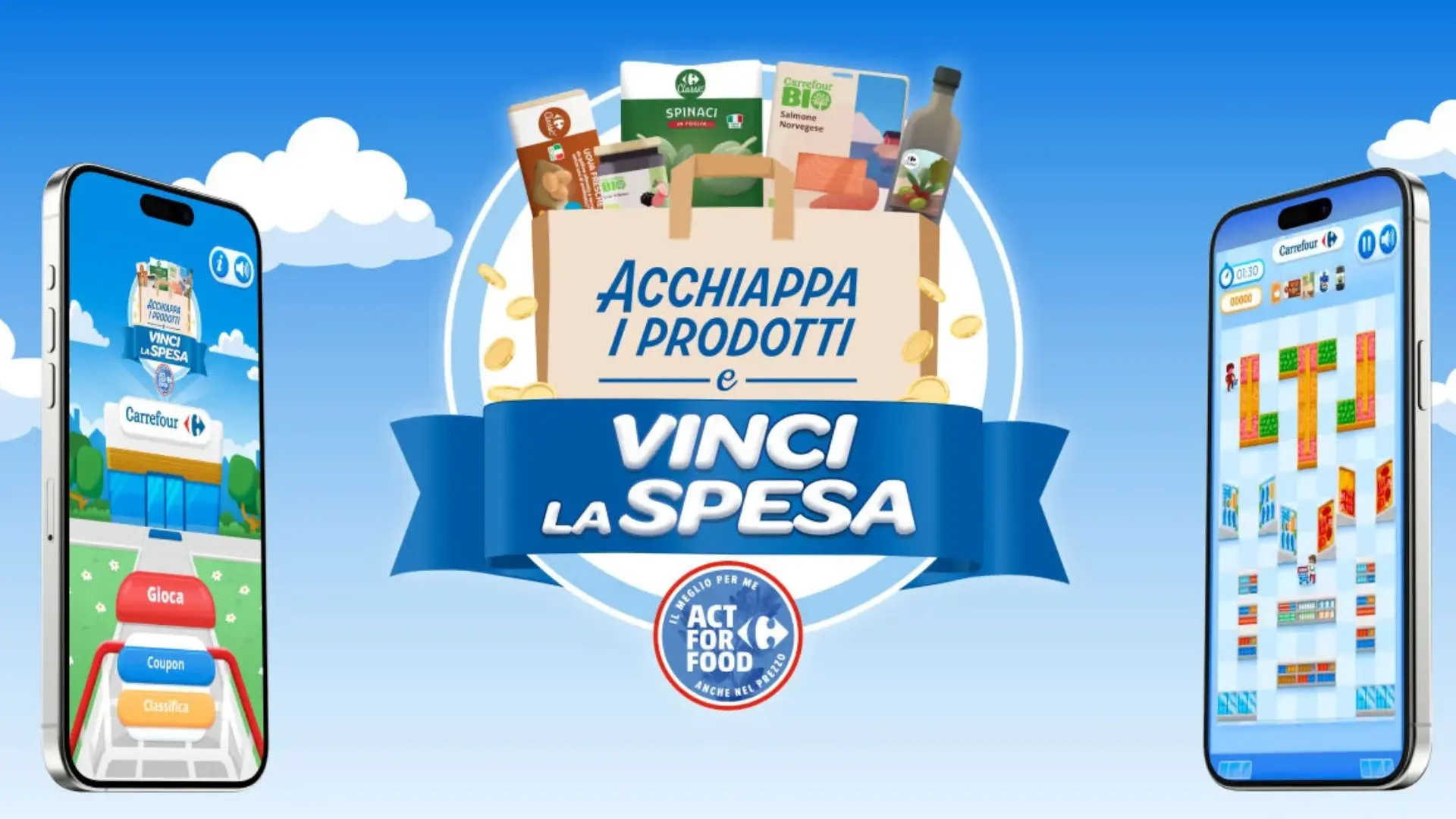 Concorso Carrefour Acchiappa i prodotti e vinci la spesa!