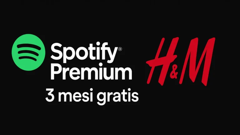 Logo Spotify e H&M per la promozione 3 mesi gratis con H&M Members