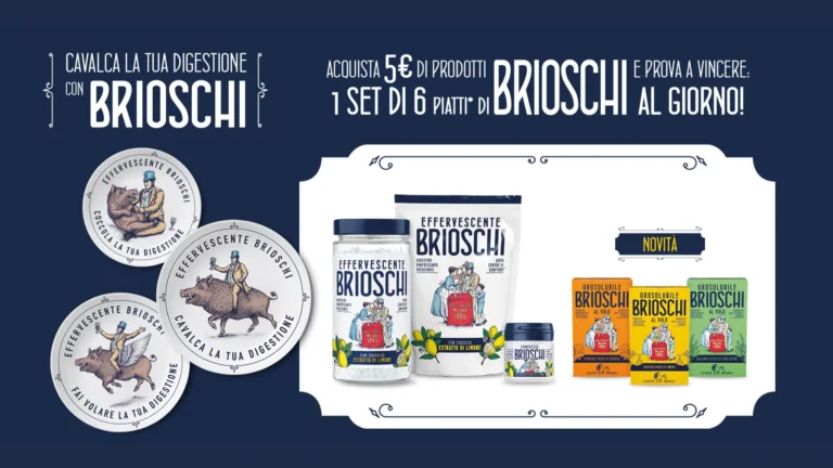 Concorso Brioschi "Cavalca la tua digestione" – Vinci ogni giorno un set di piatti esclusivi