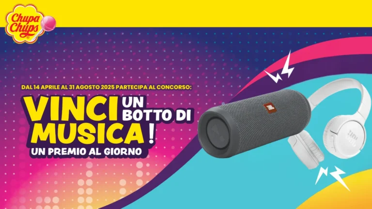 Concorso Chupa Chups Vinci un botto di musica – premi JBL in palio ogni giorno