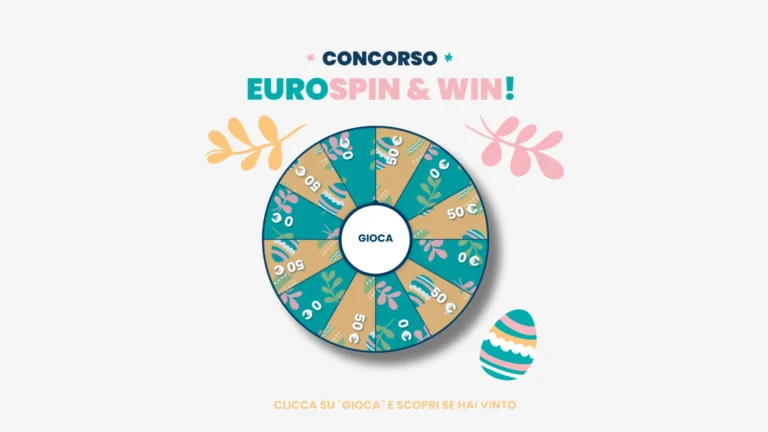 Concorso EuroSpin & Win Gira la ruota di Pasqua – Vinci buoni spesa da 50€ e 100€