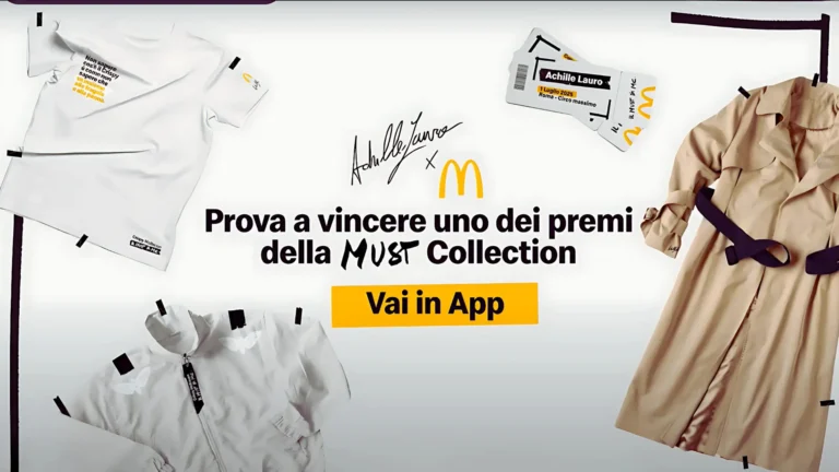 T-Shirt, bomber, trench e biglietto per il concerto di Achille Lauro – premi in palio con il concorso McDonald’s Must Collection