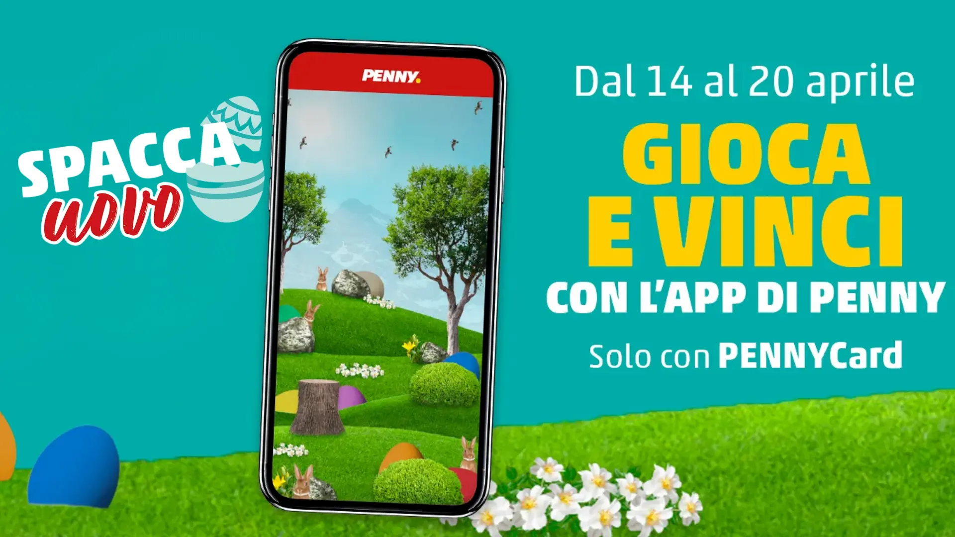 Spacca Uovo Penny: scopri ogni giorno un omaggio GRATIS sull’App 1 Promozione Spacca Uovo Penny: gioca dal 14 al 20 aprile con l'app e vinci ogni giorno un premio con PENNYCard