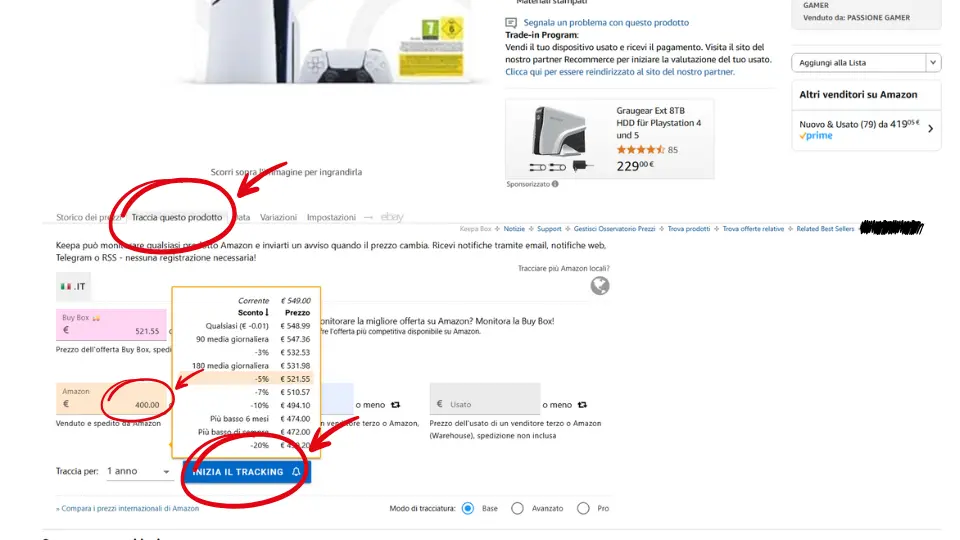 Keepa: come funziona e come usarlo per tracciare i prezzi su Amazon 3 tracciare prodotti amazon keepa