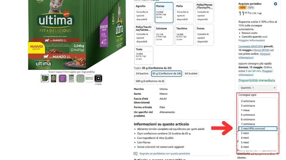 Iscriviti e Risparmia Amazon: come funziona e come annullare l'acquisto periodico 4 amazon iscriviti e riparmia periodi di consegna