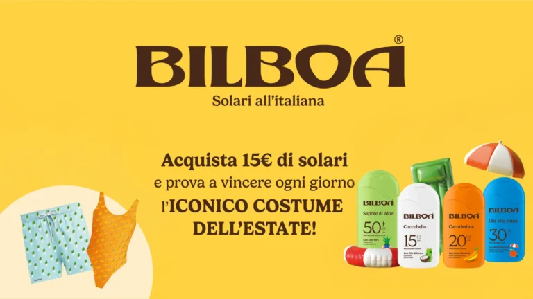 Concorso Bilboa: acquista 15€ di solari e vinci un costume ogni giorno