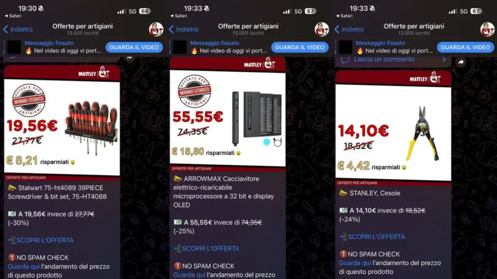 Guida ai migliori canali Telegram di offerte da seguire nel 2025 7 canale telegram offerte per artigiani mattley