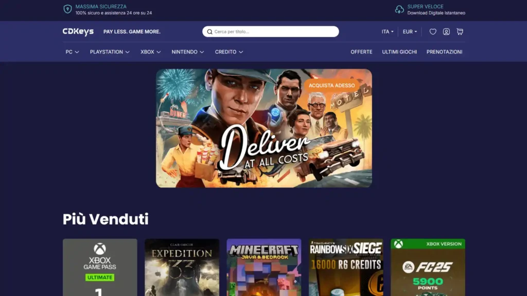 cdkeys sito giochi digitali