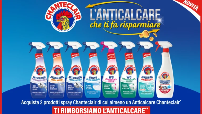Immagine promozionale Chanteclair: acquista 2 spray e ricevi il rimborso sull’anticalcare