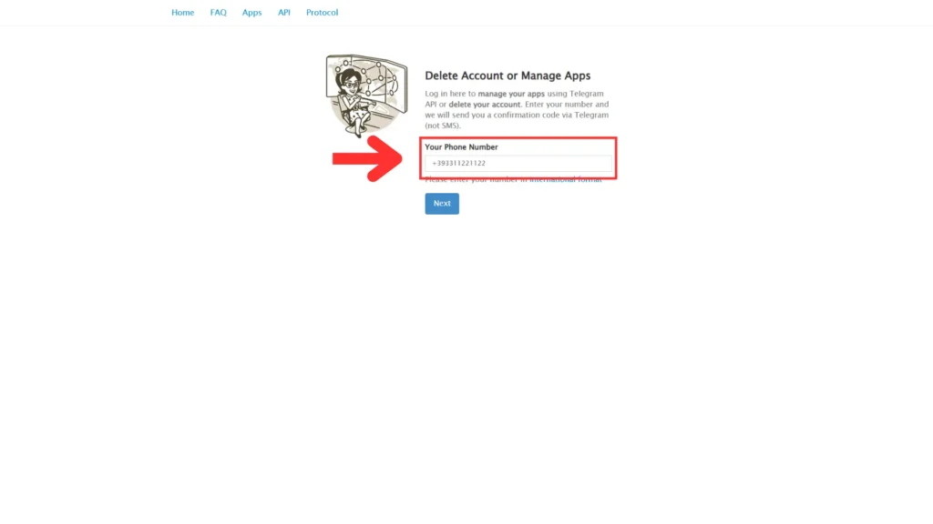Come eliminare un account Telegram in modo definitivo nel 2025 2 come eliminare account telegram inserisci numero telefono
