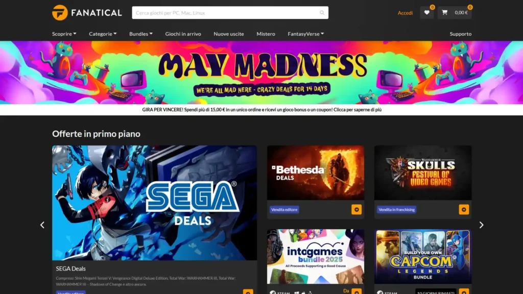 fanatical sito giochi a poco
