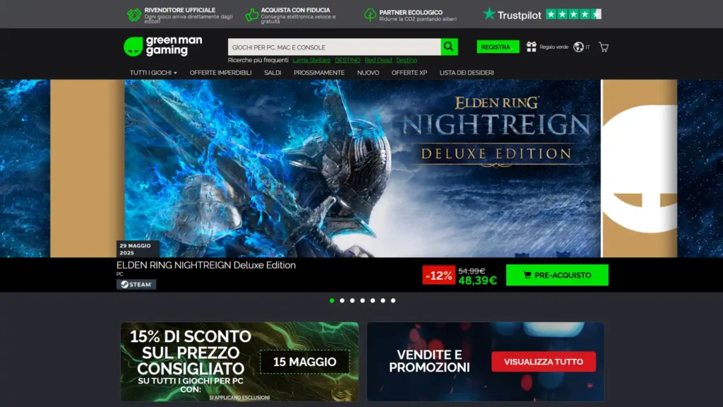 green man gaming sito giochi digitali