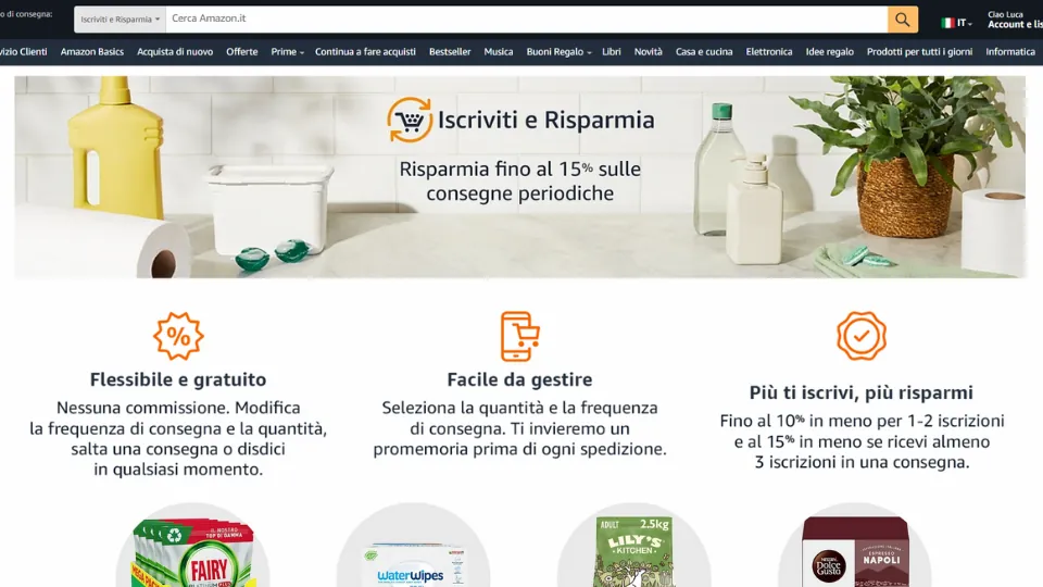 Iscriviti e Risparmia Amazon: come funziona e come annullare l'acquisto periodico 2 iscriviti e risparmia come funziona