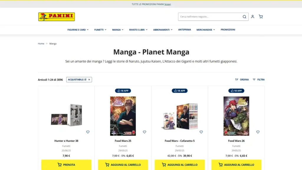 Guida ai migliori siti dove comprare manga e fumetti nel 2025 8 panini planet manga