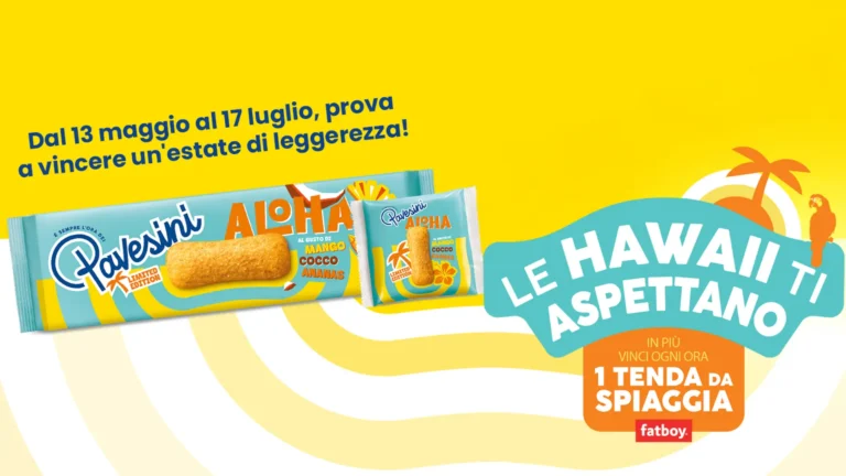 Concorso Pavesini 2025 con biscotti Aloha, in palio viaggio alle Hawaii e tende da spiaggia