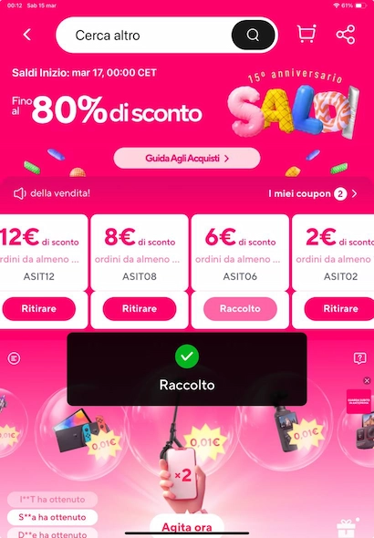 Come inserire coupon e codici sconto su AliExpress 7 riscuotere coupon