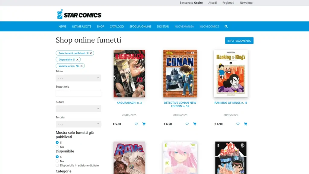 Guida ai migliori siti dove comprare manga e fumetti nel 2025 7 star comics manga ufficiali