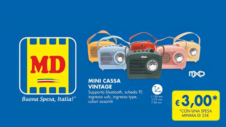 Mini Cassa Vintage MD in vari colori a 3 euro con spesa minima 25 euro
