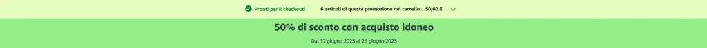 raggiungere spesa minima 40 euro amazon 50 di sconto