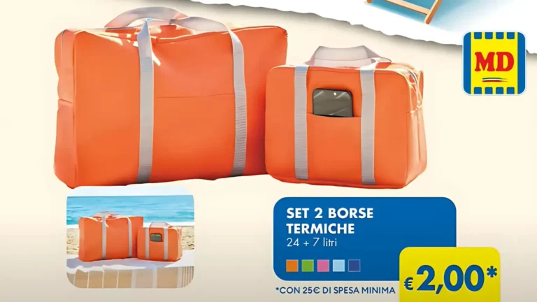 Offerta MD estate 2025: set 2 borse termiche a 2 euro
