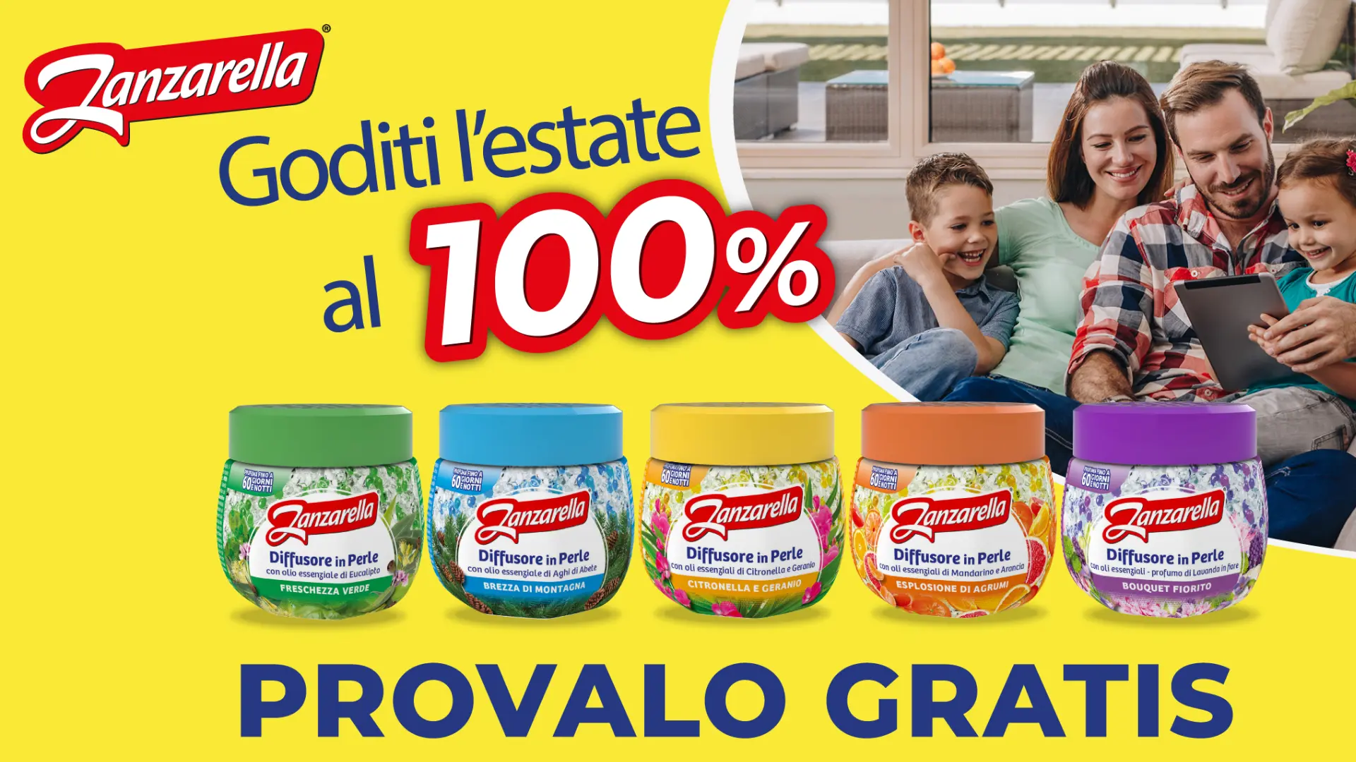 Cashback Zanzarella: prova GRATIS un diffusore a perle 1 Iniziativa Zanzarella “Goditi l’estate al 100%” – rimborso completo sui diffusori in perle