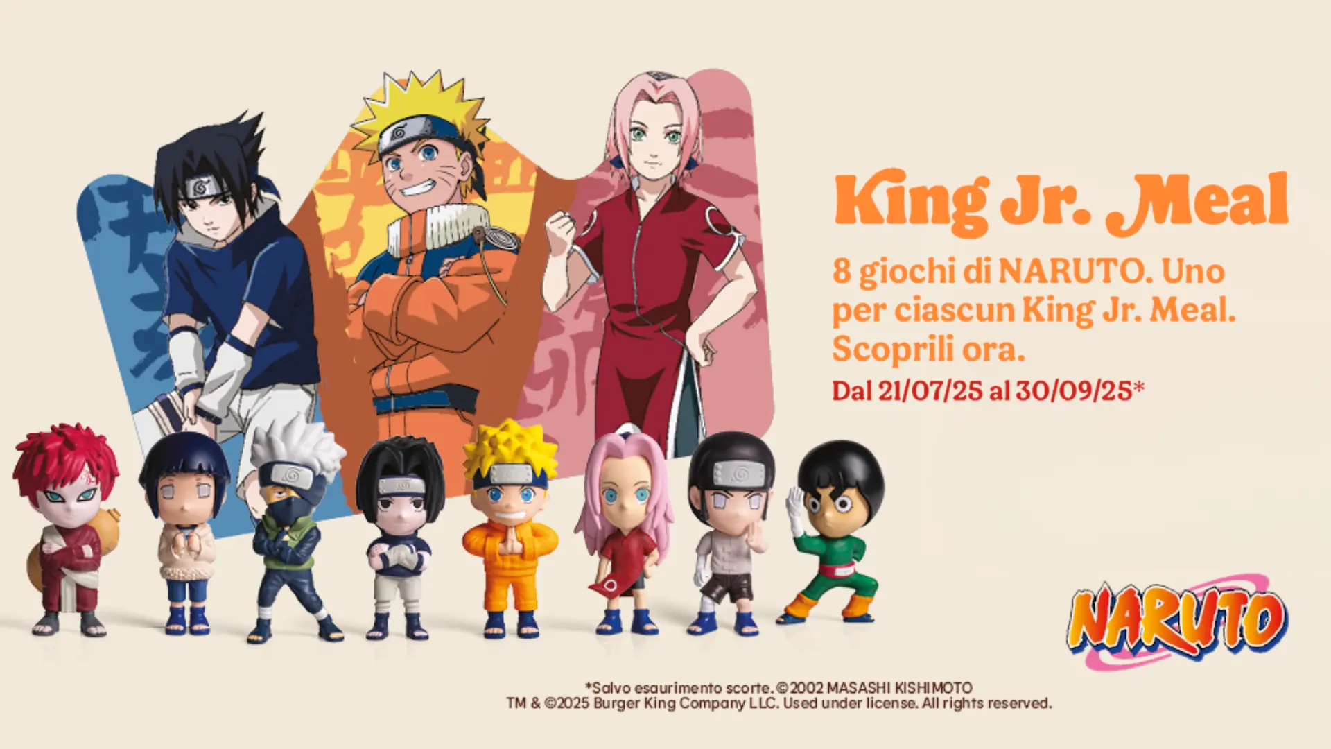 Burger King x Naruto – 8 giochi esclusivi con King Jr. Meal