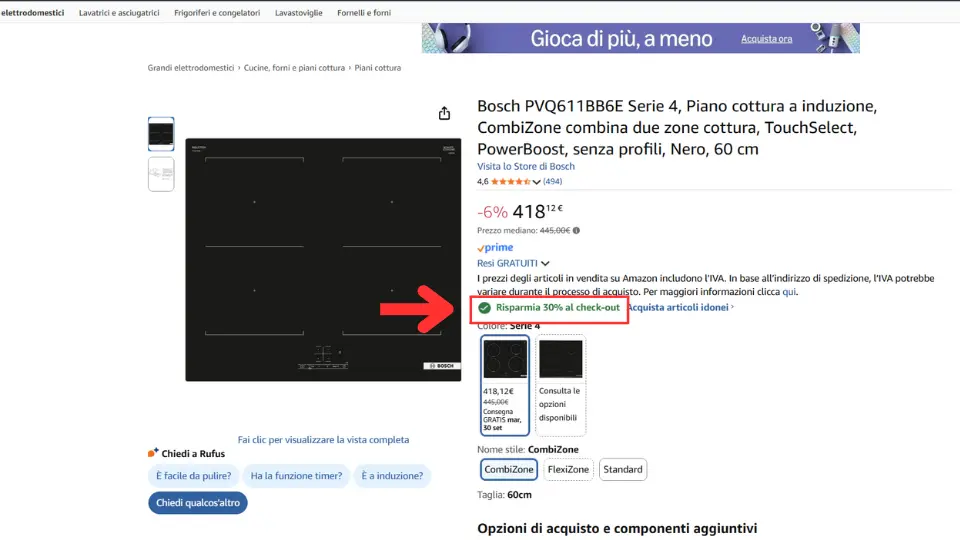 Promo Amazon: 30% di sconto al check-out sugli elettrodomestici con spesa minima di 399€ 2 promo amazon elettrodomestici 30 sconto checkout come funziona