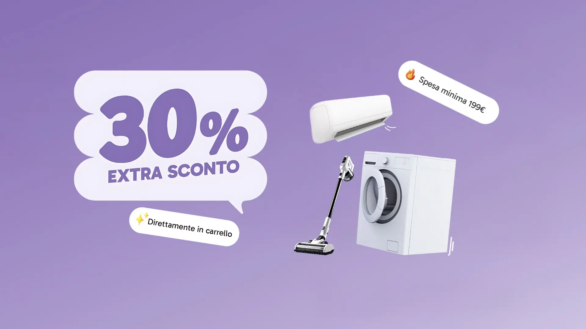 Unieuro Specials Elettrodomestici: 30% di sconto extra al check-out