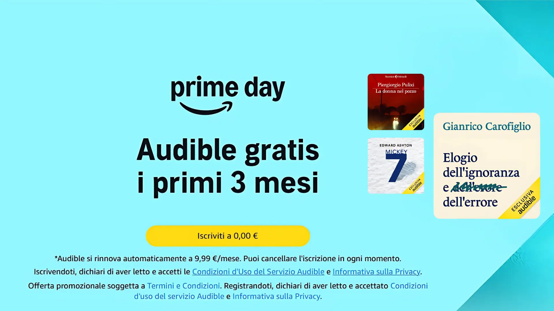 Amazon Audible GRATIS per 3 mesi per la Festa delle Offerte Prime 2025