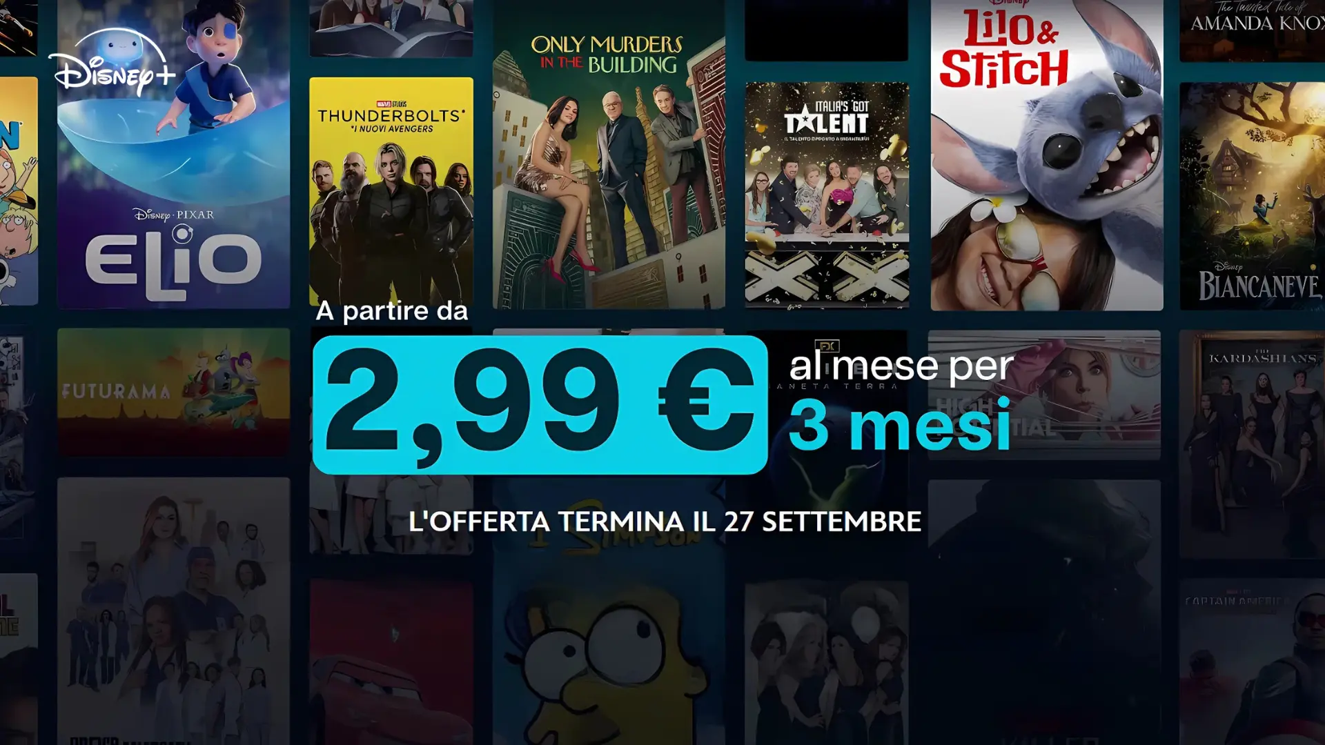 Disney Plus a 2,99€ per 3 mesi: offerta entro il 27 settembre 1 Offerta Disney+ a 2,99€ per 3 mesi in scadenza il 27 settembre 2025