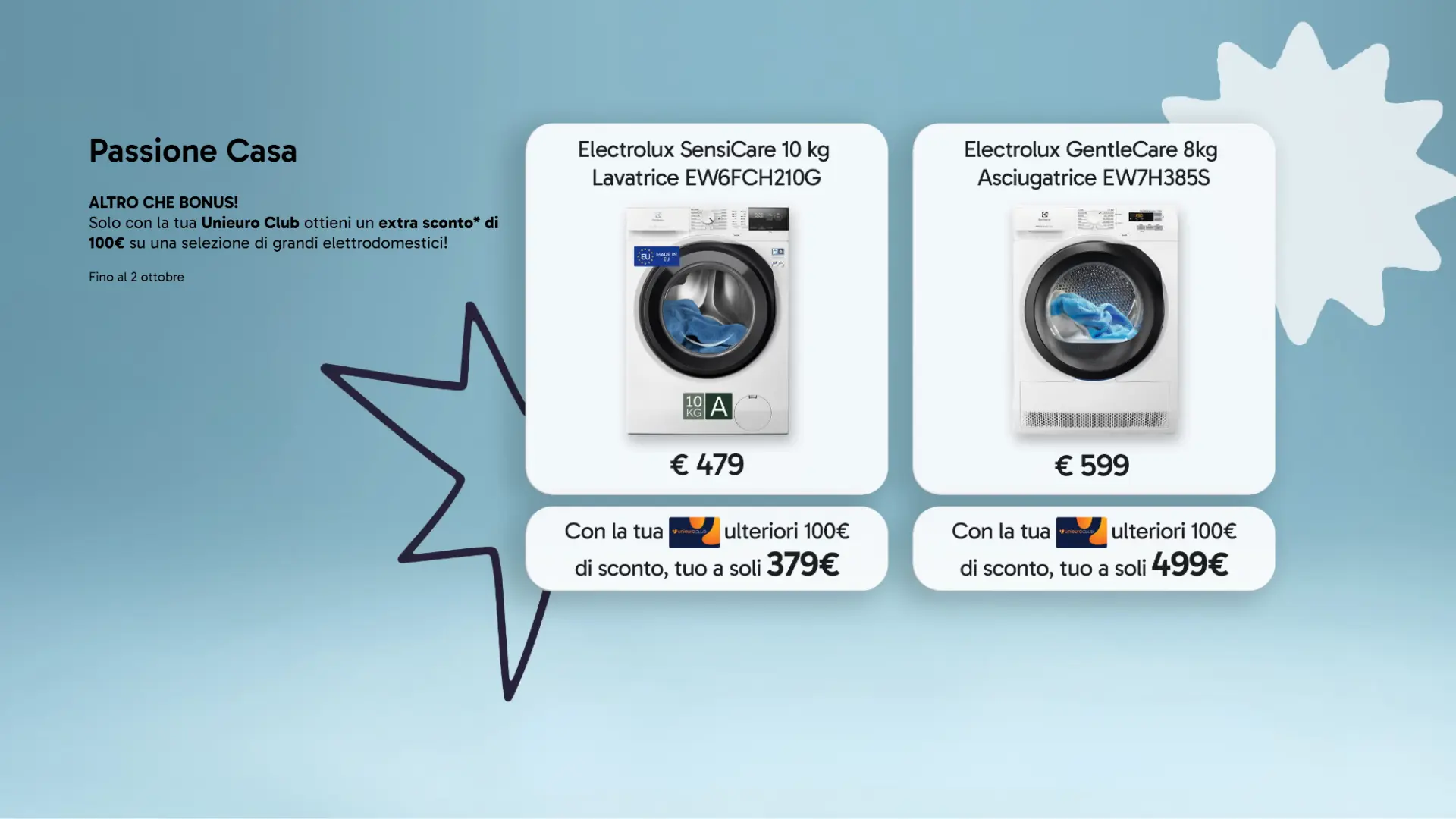 unieuro-passione-casa-elettrodomestici-scontati-100-euro-sconto-extra-unieurio-club