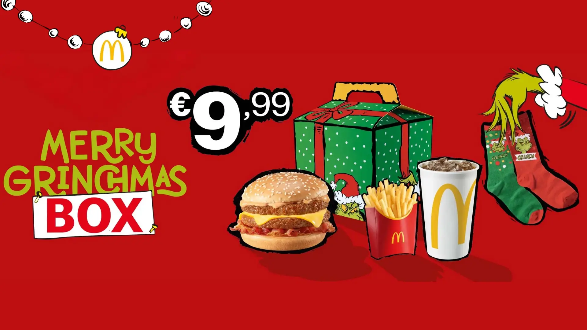 Arriva il Grinch da McDonald’s 2025: menu + calze del Grinch a 9,99€