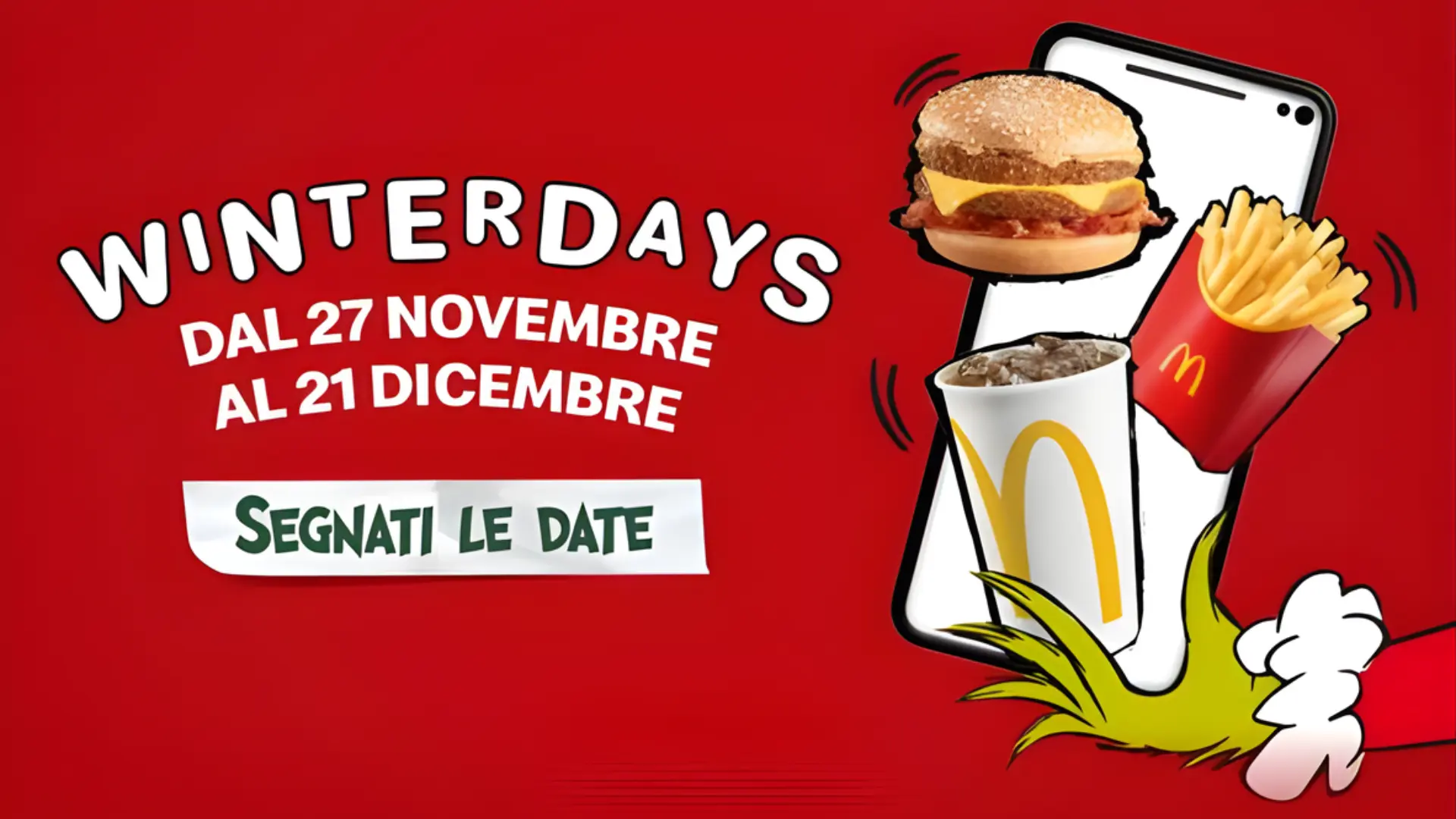 McDonald's Winterdays 2025: date e lista delle offerte in anteprima 1 Banner Winterdays 2025 McDonald’s con date e prodotti in offerta