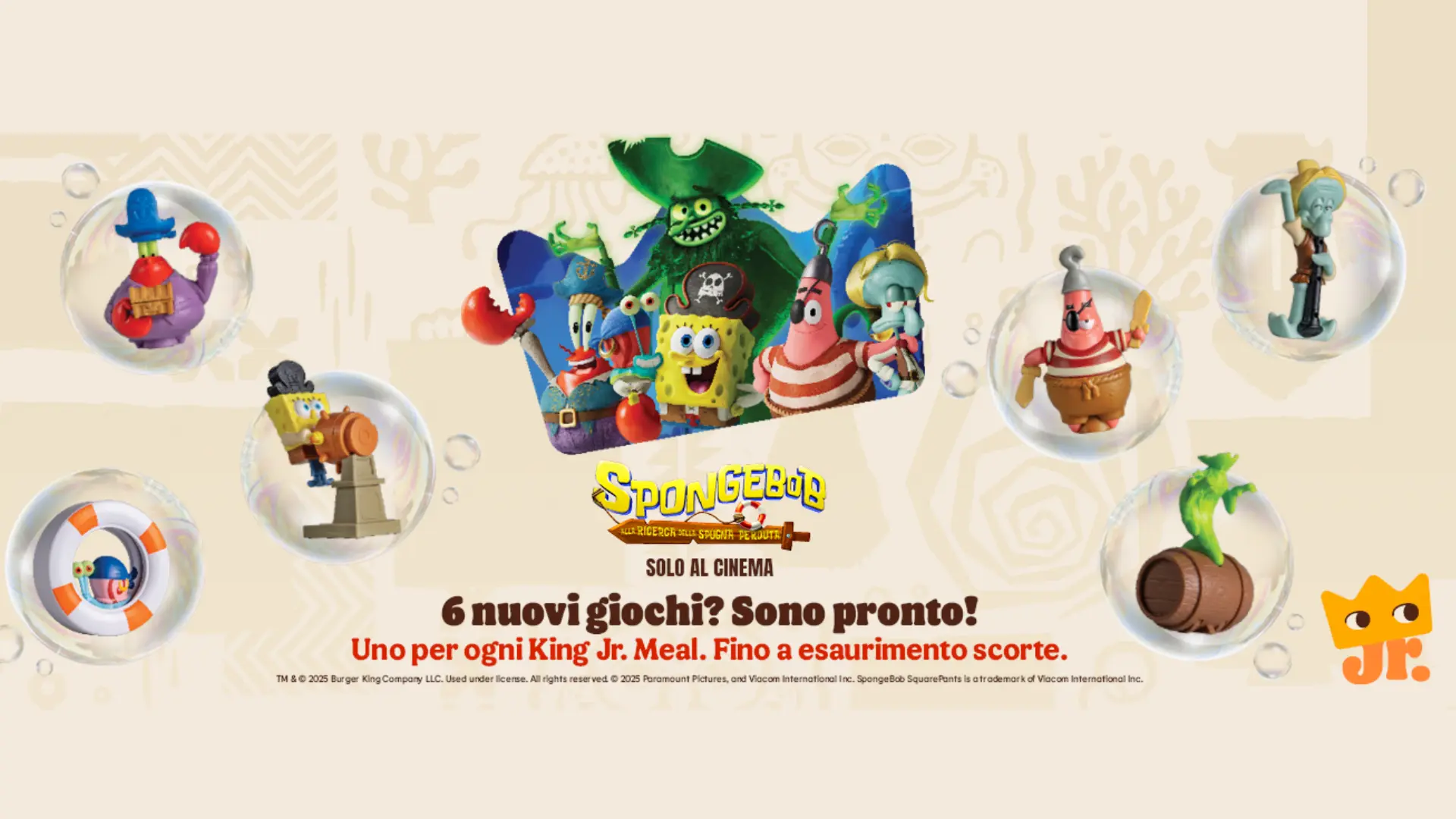 Burger King x SpongeBob: arrivano le nuove sorprese nei King Jr. Meal