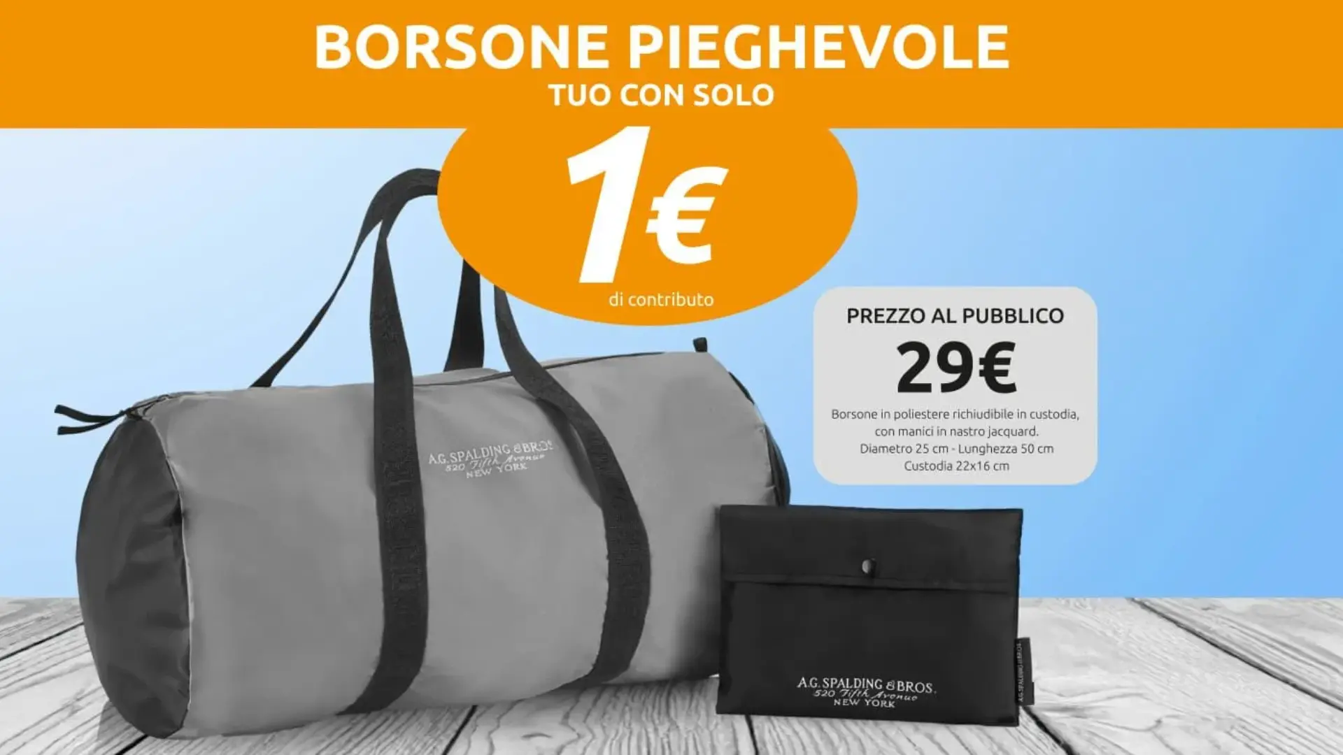 Carrefour Iper Borsone Sportivo a 1€: scopri l’affare lampo