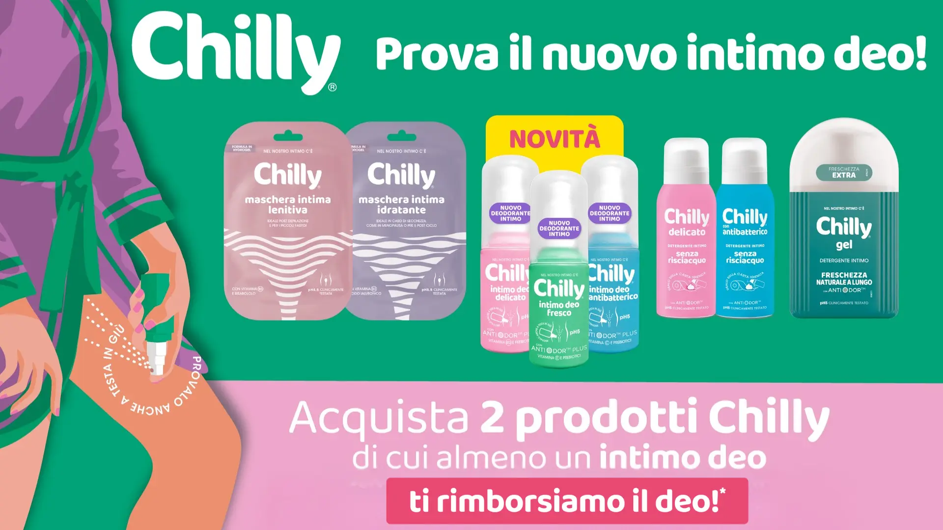 Cashback Chilly: ricevi il rimborso del Deo Intimo