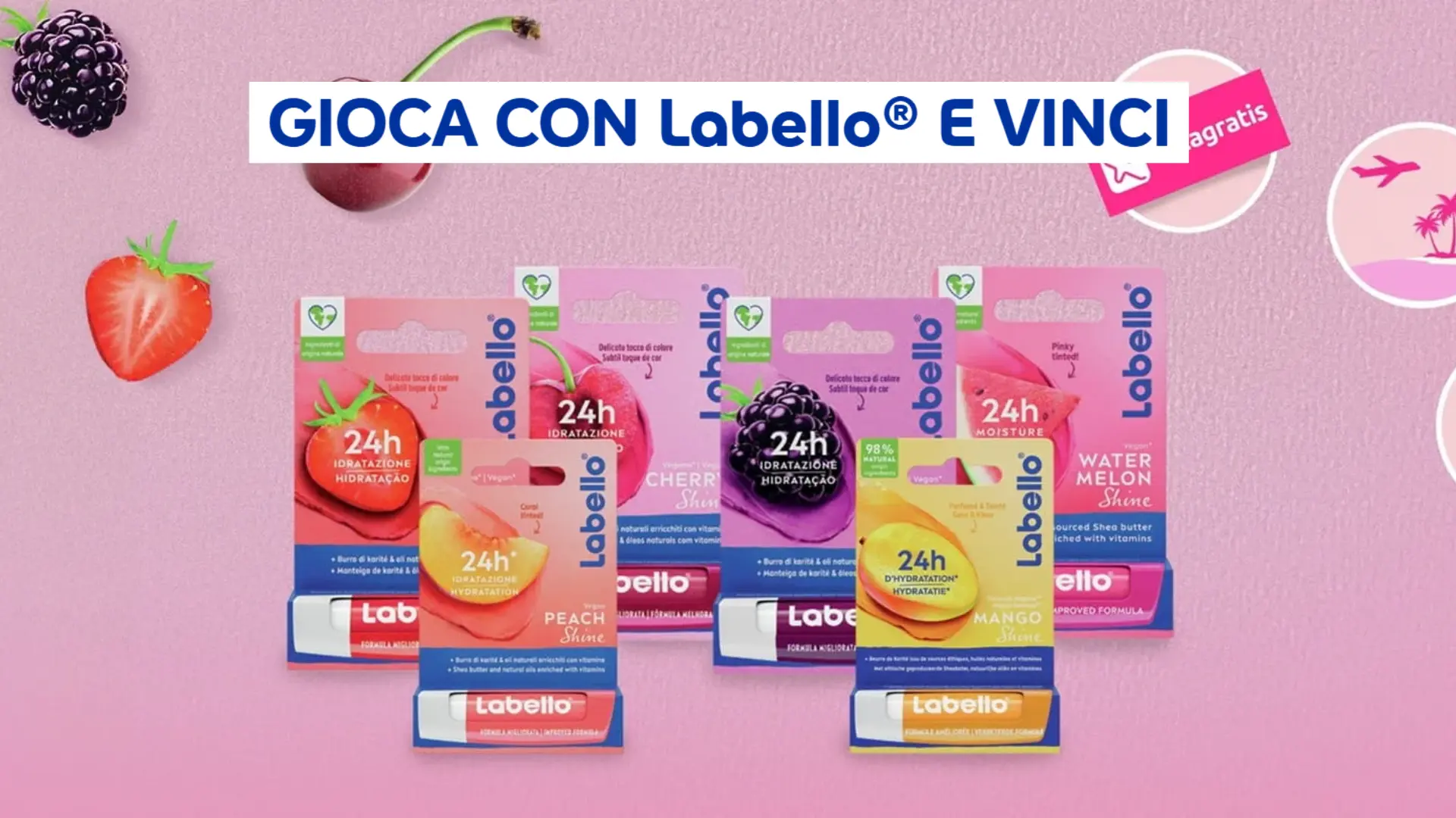 Gioca con Labello Frutta e vinci portachiavi, Gift Card Volagratis e un viaggio alle Maldive