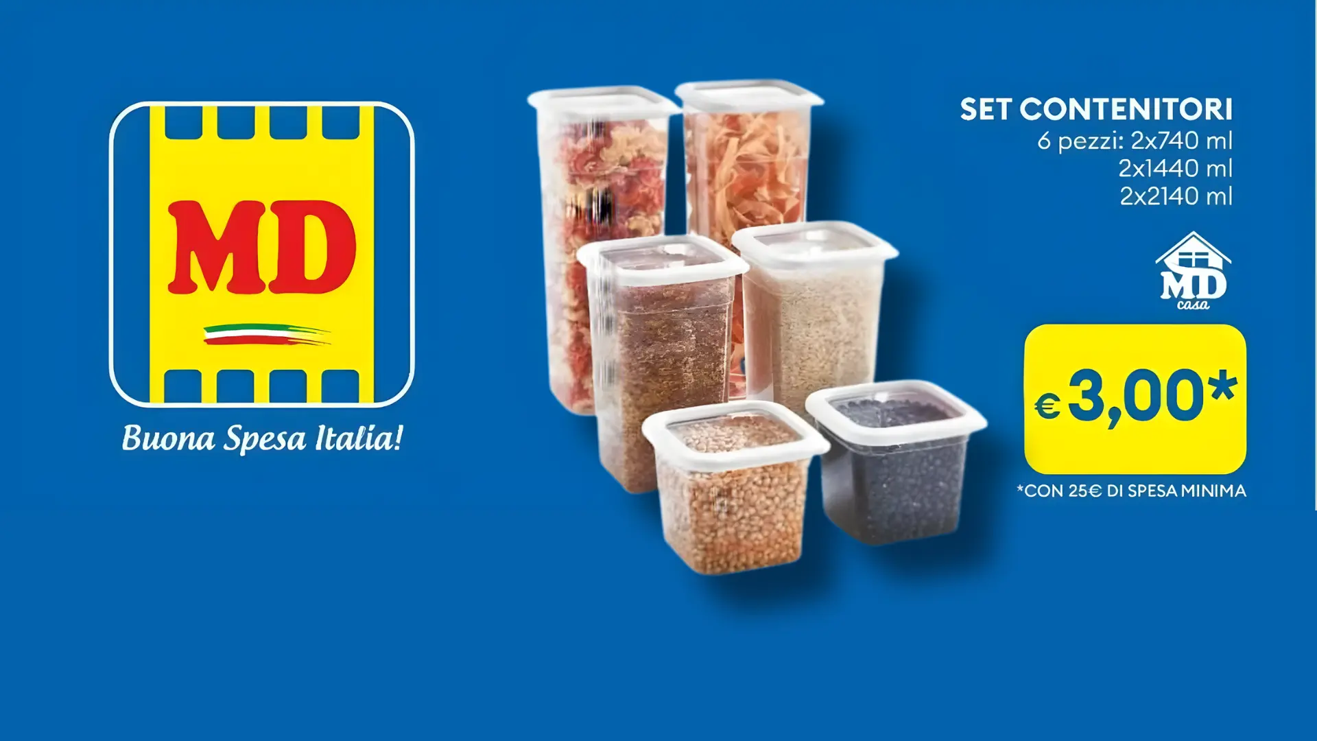 MD Set 6 Contenitori a 3€: scopri come averli dal 10 febbraio 2026