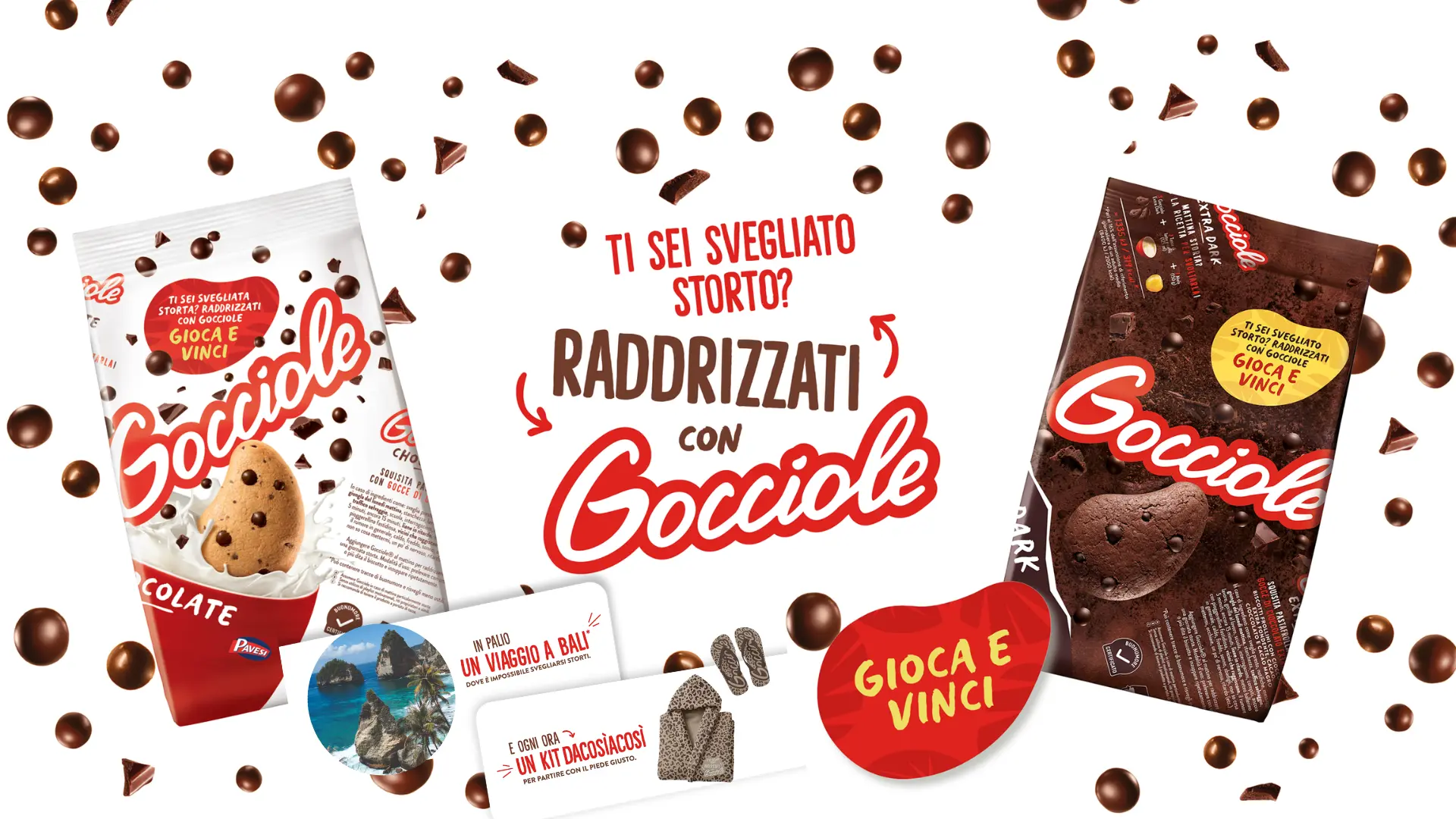 Gocciole 2026 concorso con kit DaCosìaCosì e viaggio a Bali da 15.000 euro