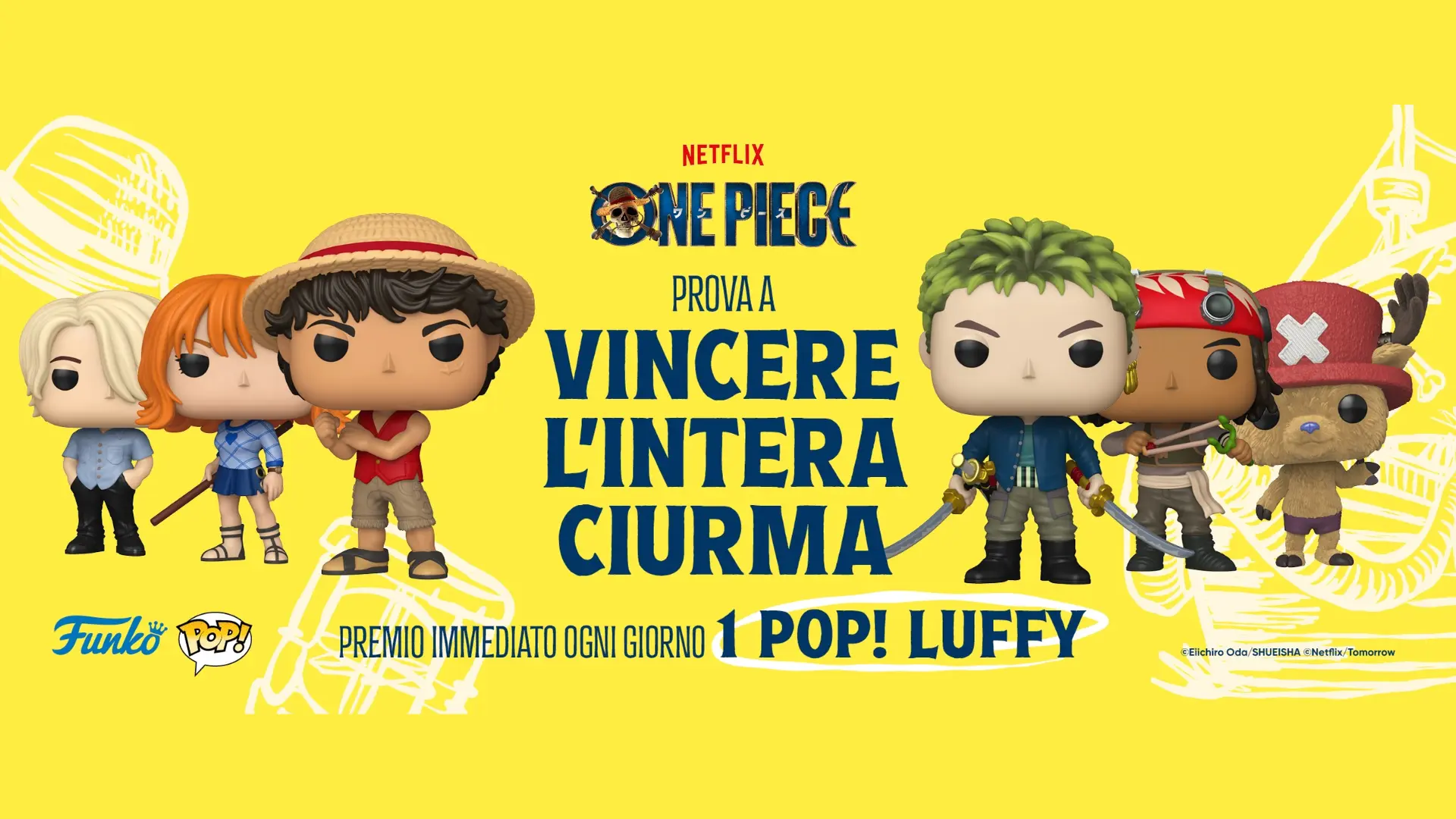 Funko Pop One Piece Old Wild West concorso Luffy e ciurma