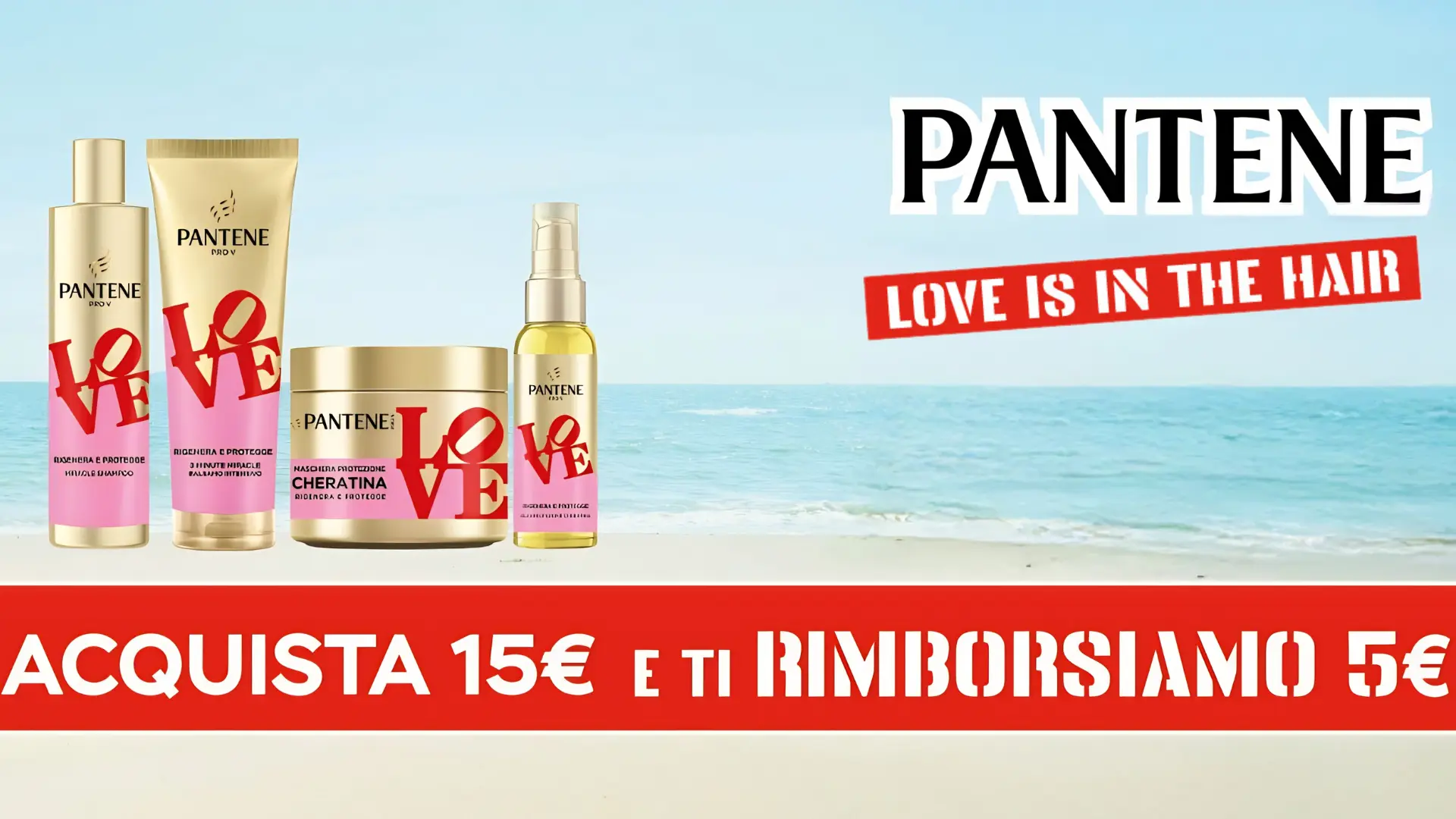 Cashback Pantene: ricevi 5€ di rimborso con 15€ di spesa